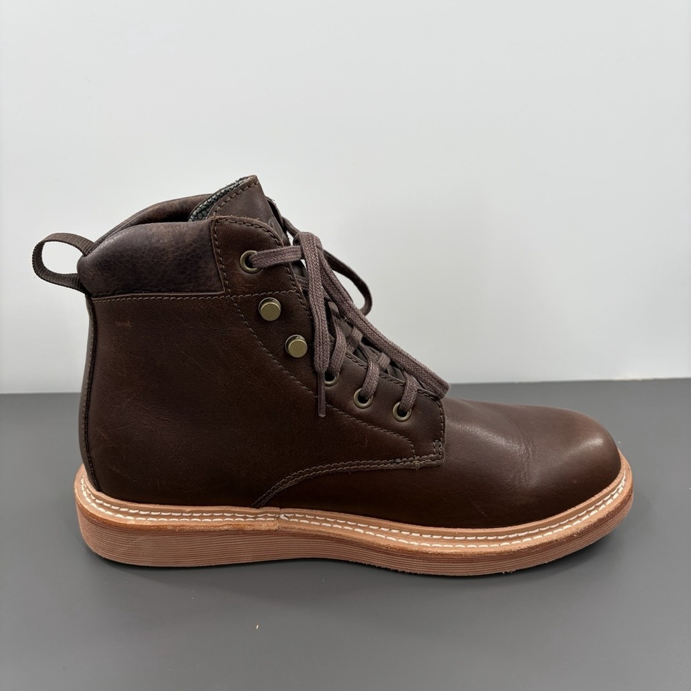 OluKai Kilakila Waterproof Lace-Up Brown Leather Waterproof Boot Men's Size US 9 - Picture 5 of 10
